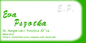 eva pszotka business card